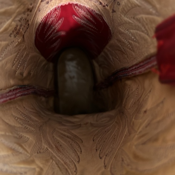 Justin Lizard Women Red cowboy boots 5.5 c women's - Picture 8 of 10